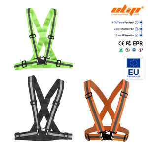 เสื้อกั๊กสะท้อนแสงสีเขียวแบบมองเห็นได้ชัดเจน ANSI Class 1 กันน้ำ สายรัดปรับได้ สำหรับวิ่ง ปั่นจักรยาน ทำงานกลางคืน เพื่อความปลอดภัย - Product Image 1