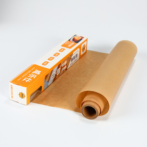 Chất lượng cao một mặt tráng cấp thực phẩm Kraft CuộN chưa tẩy trắng Giấy nướng cho bánh <span class=keywords><strong>pizza</strong></span> bánh mì Sushi - Product Image 4