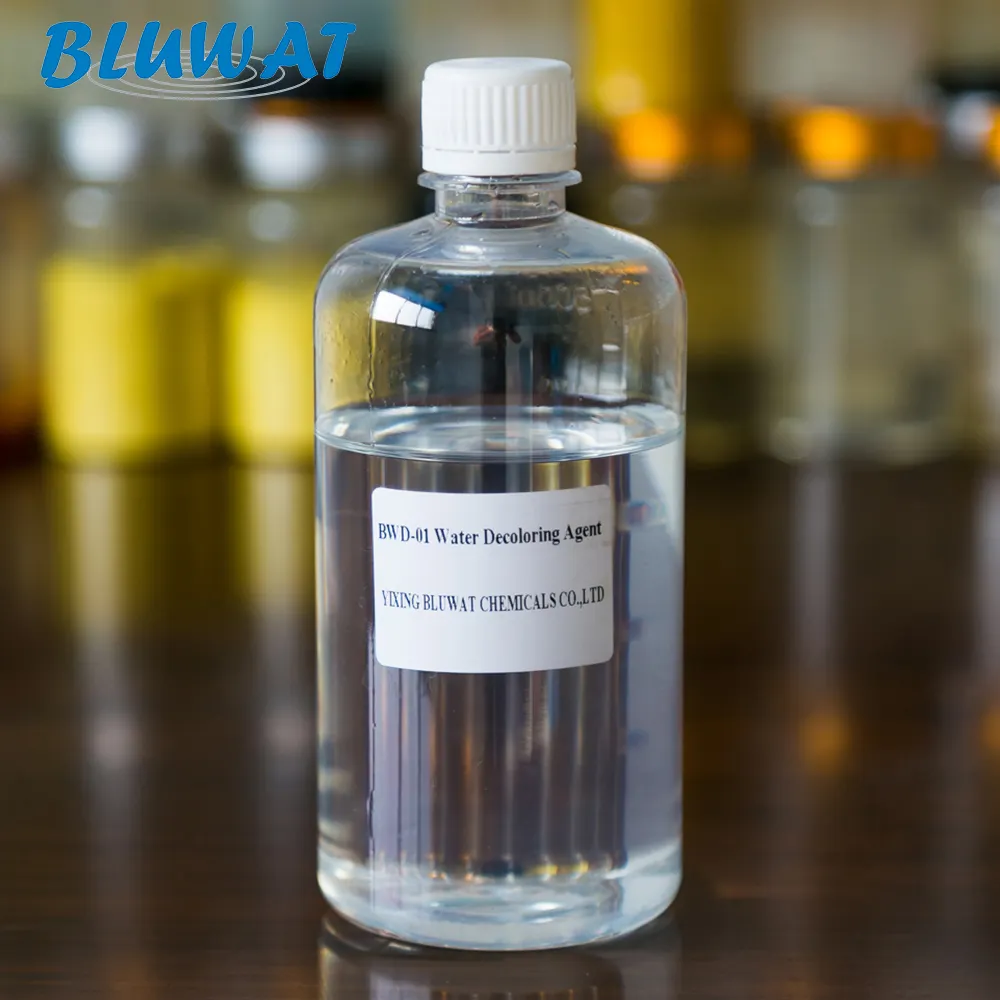 Etp agente descolorido para água BWD-01, produtos químicos para tratamento de água, remoção de cores, líquido sem colorido 55295-98-2