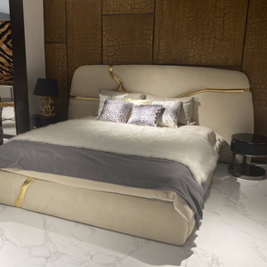<span class=keywords><strong>Letto</strong></span> Matrimoniale di Lusso in Pelle Italiana, Design Moderno per Villa, Camera da <span class=keywords><strong>Letto</strong></span> Principale di Lusso, <span class=keywords><strong>Letto</strong></span> <span class=keywords><strong>Montagna</strong></span> - Product Image 2