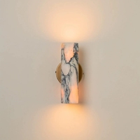 Lámpara de Pared de Mármol Natural de Lujo Francés, para Entrada, Sala de Estar, Dormitorio, Pasillo y Pared de Fondo