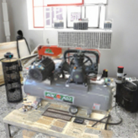 Compresseur d'air à piston refroidi par air lubrifié 220V pour machine à éplucher l'ail