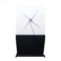 Affichage publicitaire de magasin intérieur 100cm Ventilateur holographique 3D Led Hologramme Ventilateur transparent Vitrine d'affichage