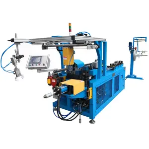 Copper tube straightening,chip-free cutting, flaring & 3D bending machine for air conditioner & refrigerator