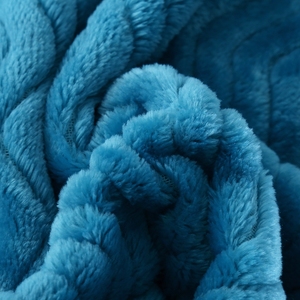 <span class=keywords><strong>Coperta</strong></span> in Pile Jacquard Ondulato FY, Design alla Moda in Giallo, Blu e <span class=keywords><strong>Rosa</strong></span>, Morbida e Calda, 100% Poliestere - Product Image 4