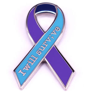 Spilla Decorativa Ispirata alla Consapevolezza sulla Miltimedesima Sclerosi, Design Semplice ed Elegante, Smaltata a Colori con Nastro Rosso, per la Cura della Salute - Product Image 2