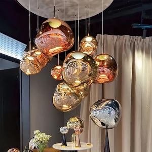 Custom Large Size 10 Lampverlichting Moderne Luxe Handgeblazen Glazen Kogelarmaturen Led Kroonluchter Voor Woonkamer - Product Image 1