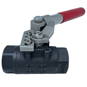 Válvula de bola de 2 piezas con puerto completo, sellado de PTFE, con maneta de soldar tipo <span class=keywords><strong>Deadman</strong></span>, extremo roscado, manual, conexión NPT, OEM - Product Image 1