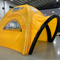 Exposition d'événements durables tente araignée gonflable en PVC noir publicité promotionnelle tente gonflable Gazebo à vendre