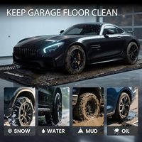 Robuste Gewerbliche PVC-Garagenbodenmatte 3 cm Erhöhte Kanten Wasserdicht Fängt Wasser/Schlamm/Schnee/Öl ein für Autos
