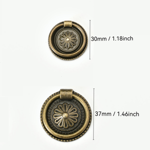 Antike Retro-Zink legierung Einloch griff Schubladen schrank Bronze runder kleiner Knopf Griff runder Möbel Hardware Zubehör - Product Image 3
