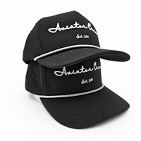 Casquette de golf imperméable à 5 panneaux avec découpe laser, perforations, broderie 3D, logo personnalisé, respirante, séchage rapide, pour homme et femme, idéale pour l'extérieur