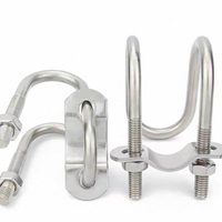 Collier de serrage croisé en acier inoxydable 304 à double boulon en U pour tuyau d'eau
