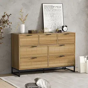 Modern oturma odası mobilya 7 çekmece Dresser ahşap dolap sıcak satış çekmece dolap