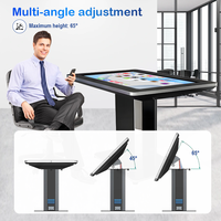 Table numérique interactive 55 pouces 1080P avec écran tactile interactif et réglage d'angle, table basse avec port LAN USB pour l'école et les enfants