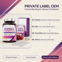 Probiotiques en gros pour femmes 50 milliards de UFC 16 souches cliniquement prouvées Prébiotique Canneberge 60 capsules végétales OEM