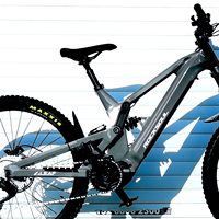 Kit de cadre de vélo de montagne électrique 4LEAF Rocksoul Downhill avec moteur Bafang EMTB, suspension VPP, freins à disque, en alliage d'aluminium