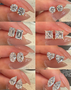 Perttry&charm lab-grown diamond <b>earrings</b> IGI certificate D-E color VVS1/VS1 clarity 10/14/18k <b>gold</b> plated Custom <b>earrings</b> Women - Product Image 4
