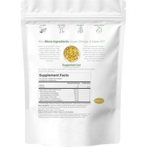 OEM toptan takviyeler Vegan yosun yağı EPA + DHA + ALA Omega-3 Softgels kapsüller 1250mg balık yağı antioksidan limon - Product Image 4