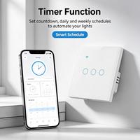 Interrupteur tactile intelligent Tuya Zigbee 10A pour Royaume-Uni/UE, 3 gangs, en verre, contrôle à distance via application, compatible Alexa et Alice Voice, nécessite une filière neutre