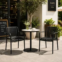 Fauteuils de salle à manger modernes en plastique coloré, hauteur réglable, extensibles, pour salle de bain et maison, en polypropylène (PC-136)