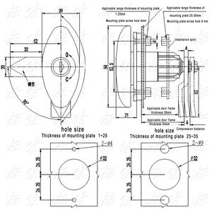 FCS510 loquet de verrouillage <span class=keywords><strong>pour</strong></span> <span class=keywords><strong>camping</strong></span>-cars caravane remorque voyage remorque RV accessoires essentiel RV serrure <span class=keywords><strong>pour</strong></span> stockage sécurisé/voyage - Product Image 5