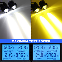 Nouveau projecteur LED bicolore haute puissance 5D, phare antibrouillard, faisceau spot cube pare-chocs, éclairage de travail LED tout-terrain 4x4