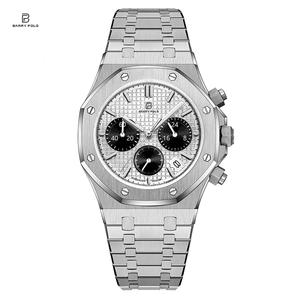 สายนาฬิกาข้อมือสแตนเลสกันน้ำ BARRY POLO รุ่นขายดี สีน้ำตาล OEM สีโรสโกลด์ แฟชั่น ควอตซ์ นาฬิกาหรู กระจก - Product Image 3