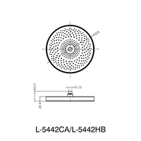 Pommeau de douche rond ABS de 12 pouces, grand format, pour douche pluie, accessoires de salle de bain pour appartement et hôtel