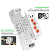 Relais temporisé asymétrique sur rail DIN, 4 boutons réglables, 0,1s-100d, T1 T2, minuterie ON/OFF indépendante, 16A AC230V SPDT, ignifuge