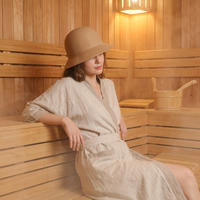 Chapeau Cloche en Feutre 100% Laine pour Femme, Style Vintage à Large Bord, Chapeau Bob Hiver Chaud Tendance, Chapeau Fedora, Bonnet de Sauna