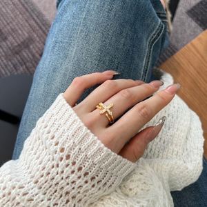 Dylam Verified Jewelry Supplier Customized 925 <b>Sterling</b> <b>Silver</b> 18K Gold Plated <b>Adjustable</b> Open Eternity Band 5A Zirconia <b>Rings</b> - Product Image 2