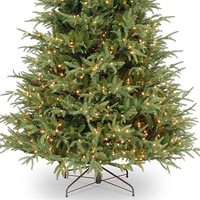Flocons de neige pliables en gros de haute qualité Prelit 6ft 7ft 9ft 12ft Arbre de Noël artificiel avec lumières LED et décoration