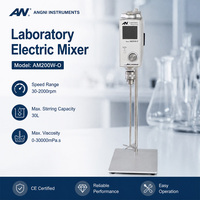 Agitateur sur support Angni Lab AM200W-O, mélangeur électronique à vitesse constante 30L, moteur CC sans balais SS316L, mélange à couple élevé