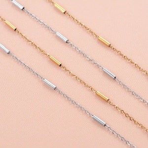 Collier pour femme plaqué or 18 carats, chaîne fine en acier inoxydable, réglable, pour homme, étanche, longue, à maillons, pour la fabrication de bijoux DIY - Product Image 3