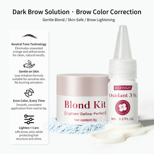 Kit Decolorante de <span class=keywords><strong>Cejas</strong></span> ICONSIGN Blond Kit, Fácil de Usar, con Polvo Decolorante y Revelador para Aclarar el Color del Cabello y Eliminar Tintes - Product Image 4