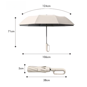 Parapluie pliable entièrement automatique à anneau, avec fonctions anti-pluie, 23 pouces - Product Image 5