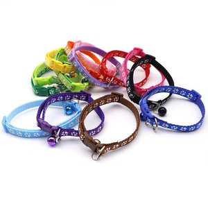 Cat leash with paw print pattern, adjustable pet collar with bell, cross-border cat and <b>dog</b> leash, spot wholesale. - Product Image 4