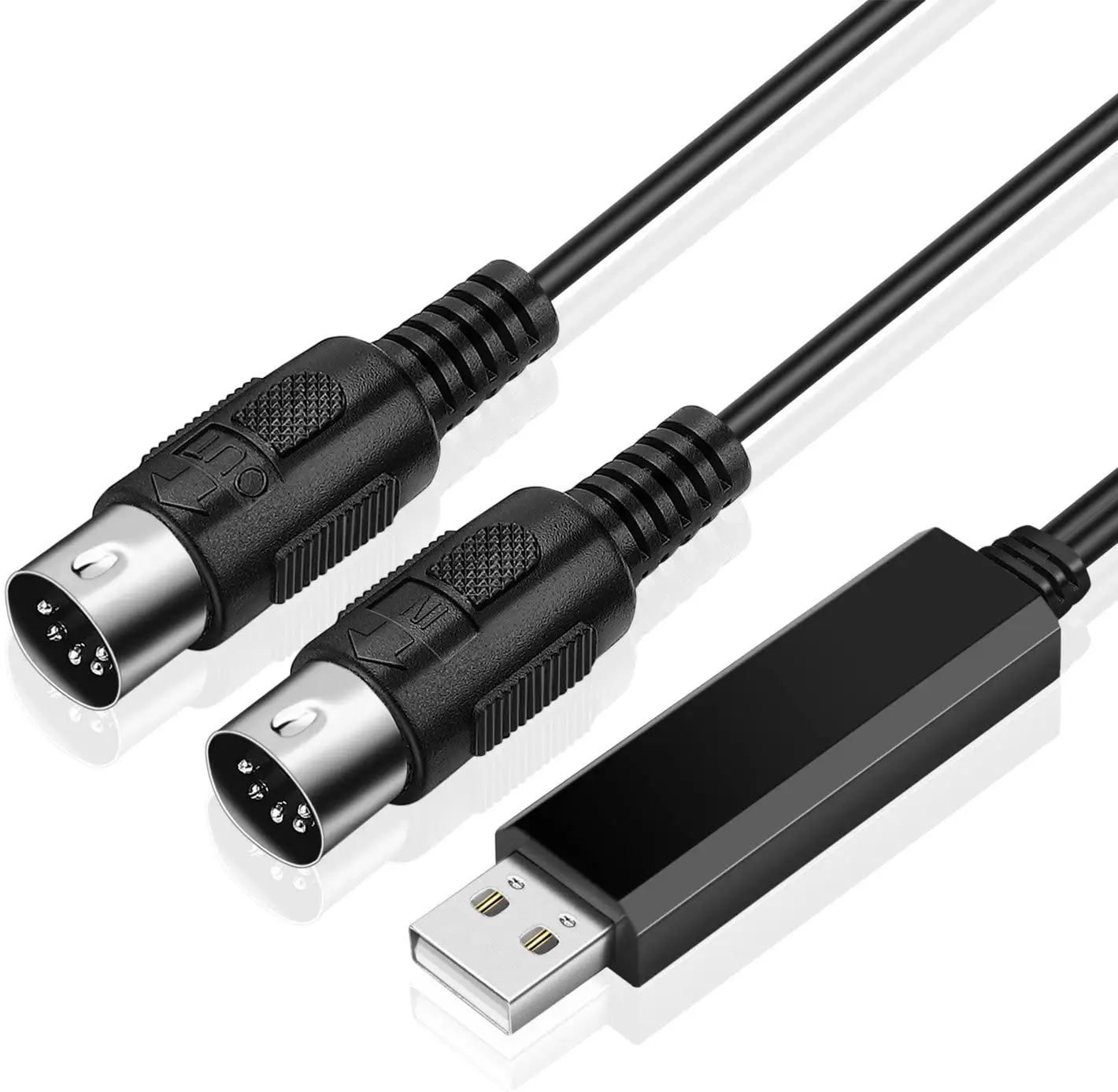 Midi USB Cavo Convertitore di Interfaccia del Cavo Per Tastiera Sintetizzatore Pianoforte Strumento per Mac Computer PC di Windows Del Computer Portatile di Musica Stu