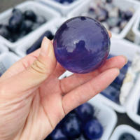 Vente en gros de sphères de fluorite violette de haute qualité, Reiki Fengshui, cristal de fluorite, artisanat populaire pour la décoration de la maison