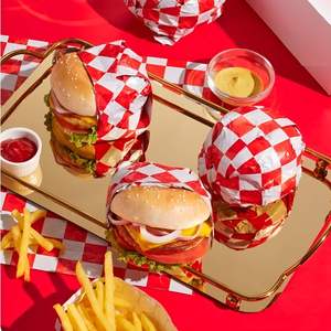 Custom <b>Wax</b> <b>Paper</b> Food Wrapping , Fast Food,Hamburger,Sandwich,BBQ, Burger Greaseproof Oil-proof Wrapping <b>Papers</b> - Product Image 2