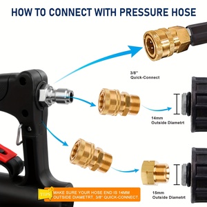 Idropulitrice ad alta pressione per lancia telescopica da 5.5m attacco rapido da 1/4 pollici pulitore per acqua da 4000 PSI - Product Image 5