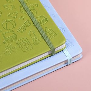Carnet de notes A6 à spirale avec couverture en PVC/papier, personnalisable en cuir/tissu, pour étudiant, avec sangle à motif de dessin animé – Option cadeau, vente en gros - Product Image 4