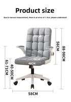 Chaise de bureau ergonomique pivotante avec roulettes, design minimaliste pour la maison, le dortoir et les étudiants