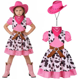 <span class=keywords><strong>Disfraz</strong></span> Creativo de <span class=keywords><strong>Vaquera</strong></span> para Niñas, <span class=keywords><strong>Disfraz</strong></span> de Halloween con Sombrero, Tutú para Actuaciones Infantiles - Product Image 1
