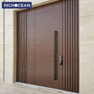 Portes de sécurité en bois massif de conception moderne RICHOCEAN, antivol, porte d'<span class=keywords><strong>entrée</strong></span> principale pour la <span class=keywords><strong>maison</strong></span> - Product Image 5