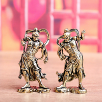 1 pièce Figurine de porte en laiton, style rétro, massif, objet ancien, décoration d'intérieur, figurine de thé de bureau, artisanat, ornement en cuivre