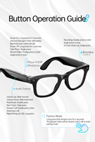 Lunettes de soleil intelligentes avec caméra 13MP, traduction IA en temps réel, batterie 290mAh, changement de couleur automatique, lunettes intelligentes pour hommes en matériau TR