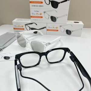 V6 Max Smart Glasses Black Touch Control <b>Bluetooth</b> Phone Call Music 5m Wireless Distance - Product Image 4