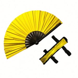 Portable Shining Kungfu Hand <b>Fan</b> 13inch Traditional Folk Art Bamboo <b>Fan</b> Carved Painted for Home Decoration or Business Gift - Product Image 2